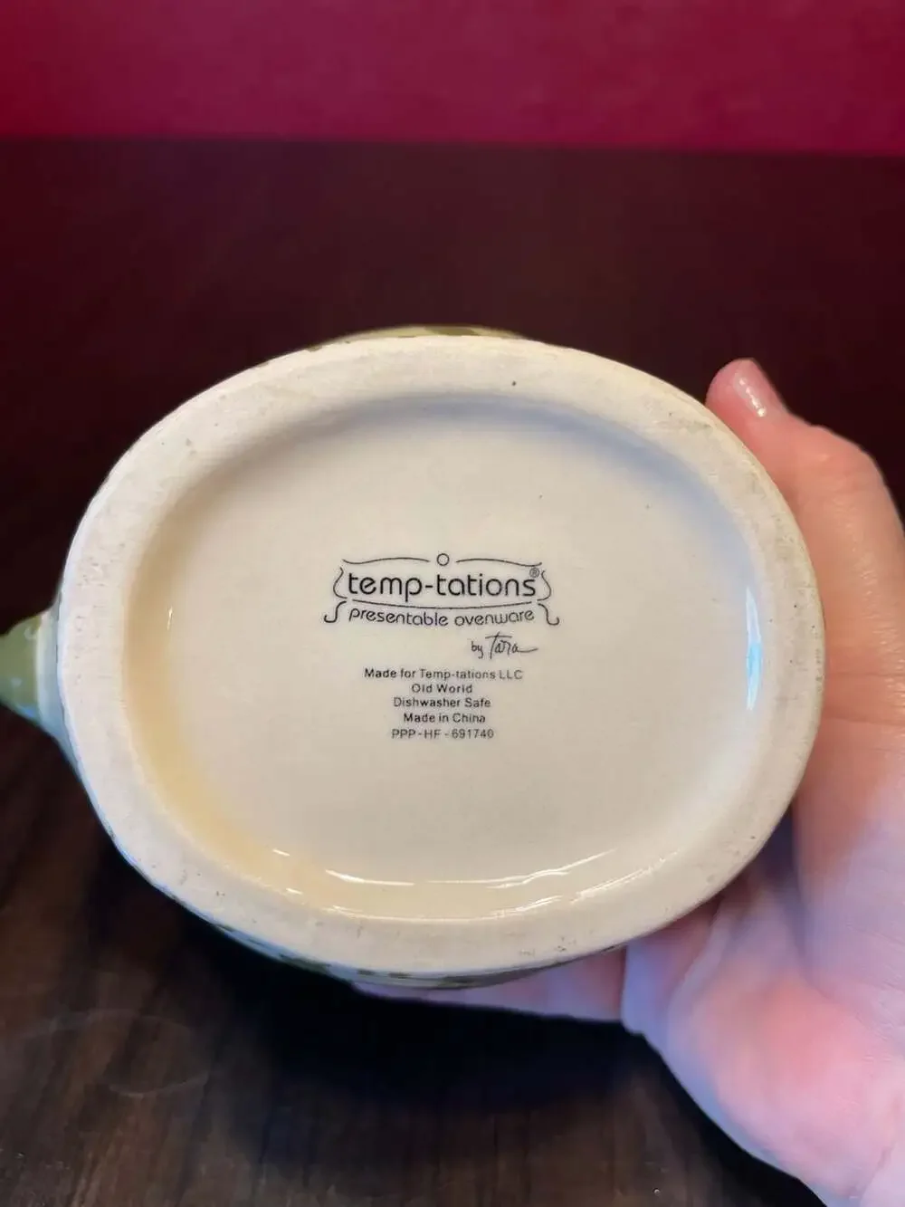 Temp-Tations Old World Figural Chicken Sugar Bowl Green